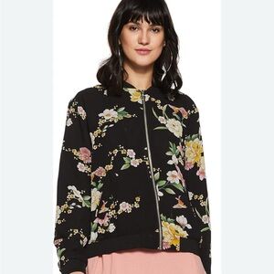 Forever 21 Floral Bomber Jacket